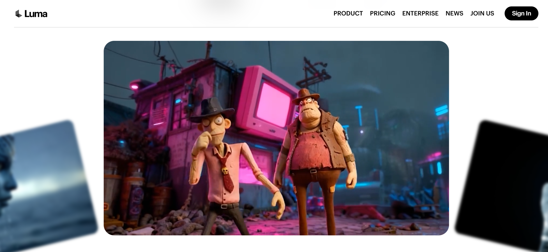 Luma Dream Machine website