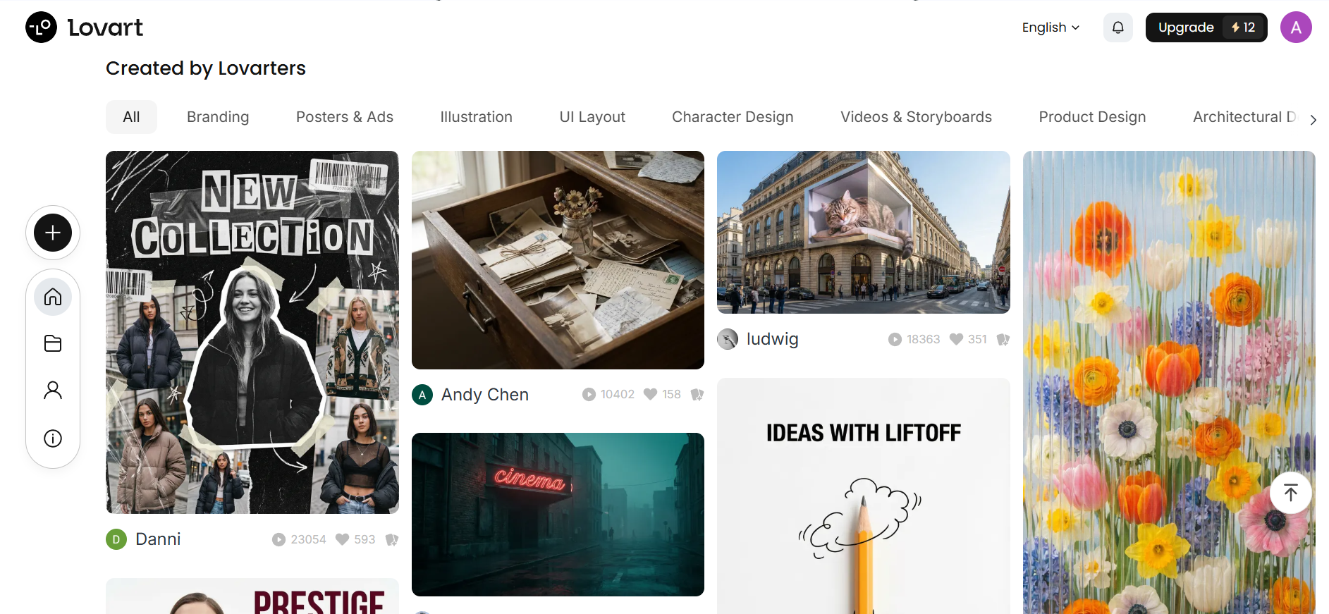 Lovart AI interface