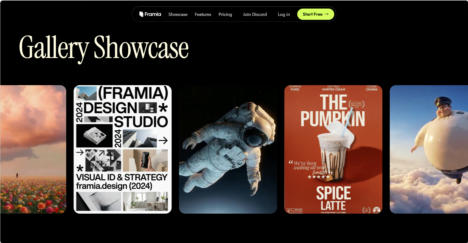 Framia Pro homepage