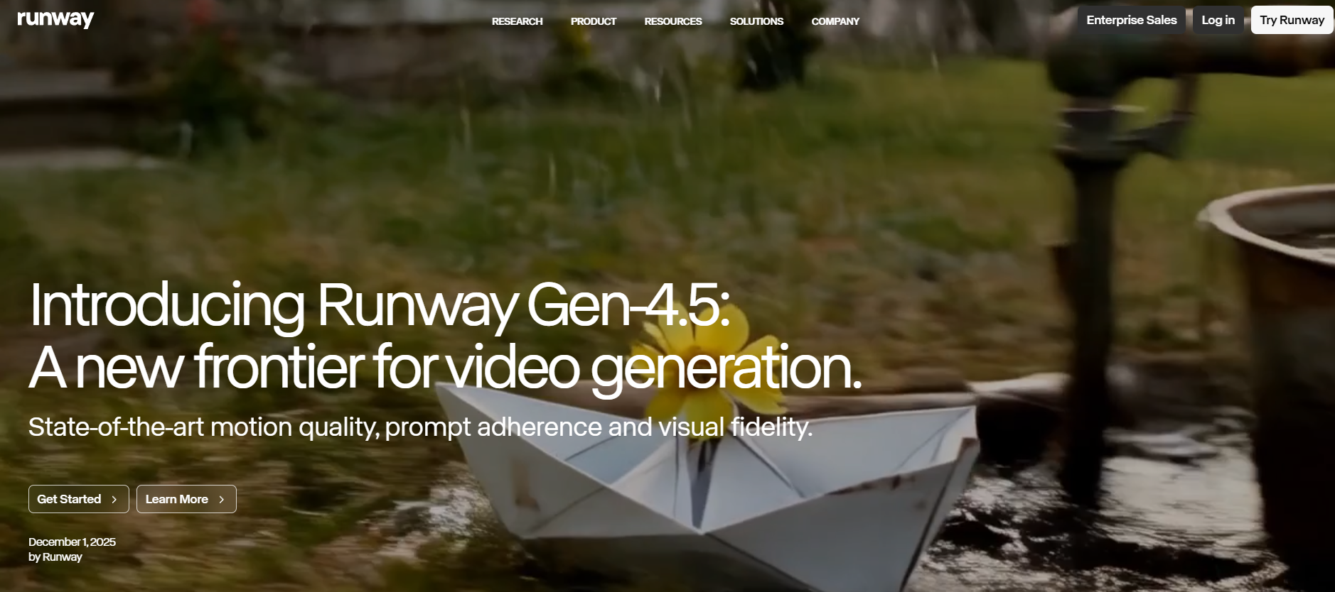 Runway homepage