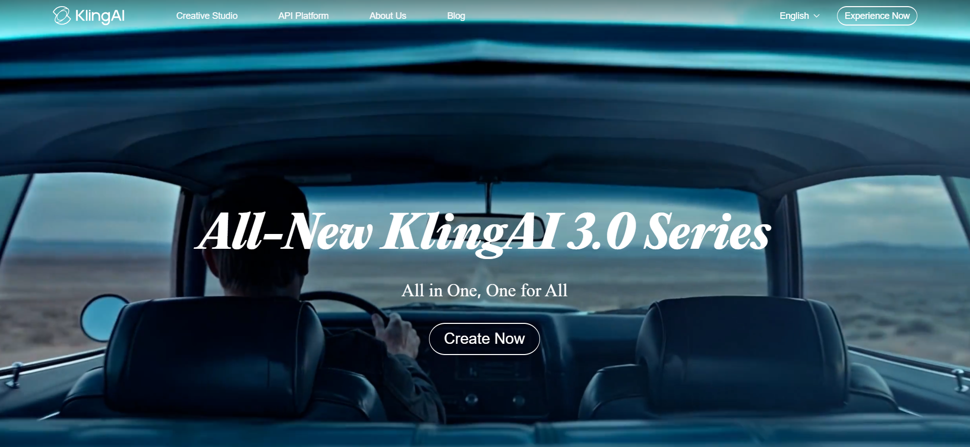 Kling AI hompepage