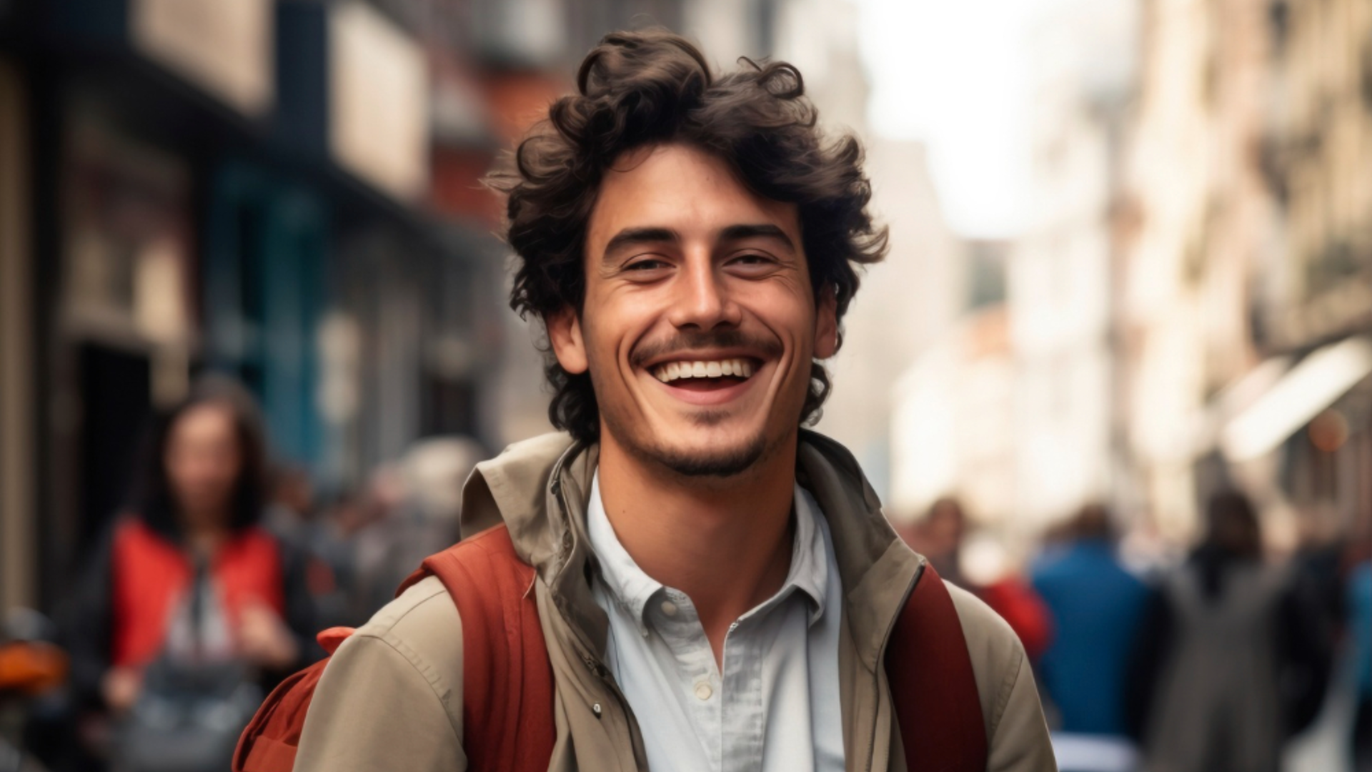 An AI-generated human portrait