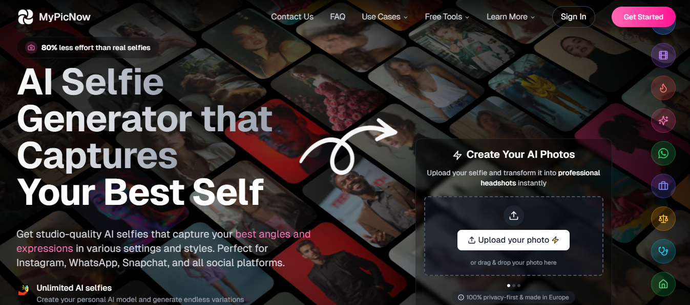 MyPicNow AI for incorporating yourself in AI image generator