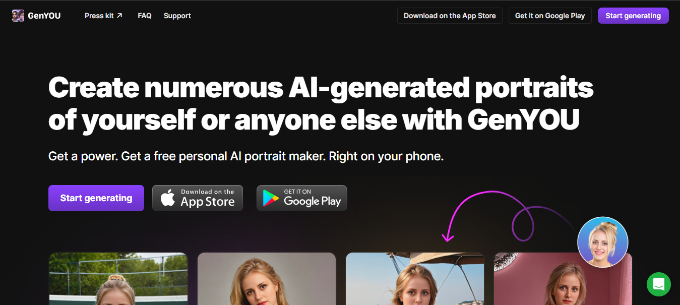 GenYOU for incorporating yourself in AI image generator