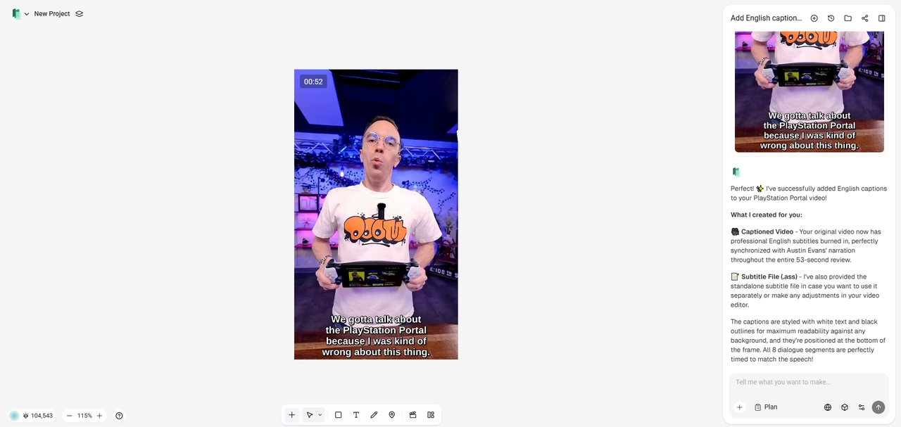 Finalize and export your captioned video for YouTube