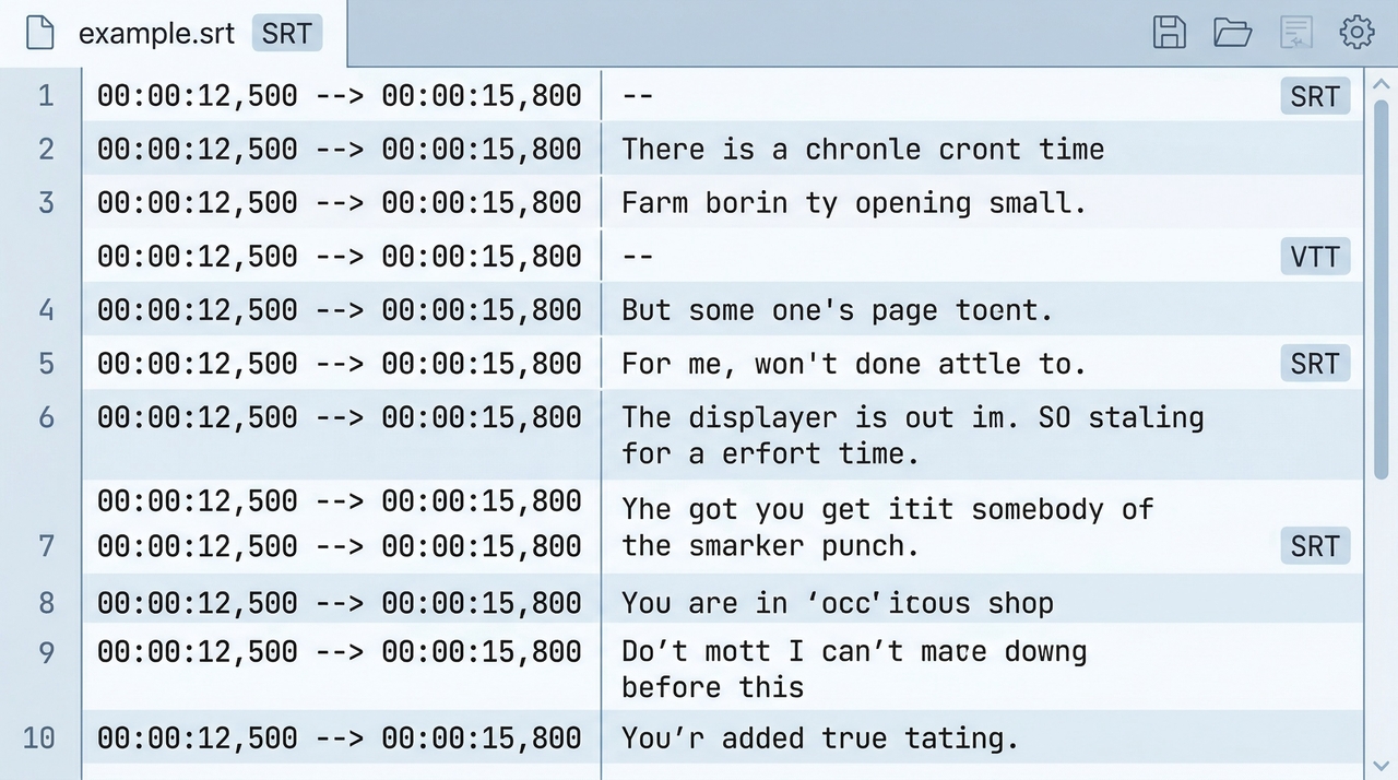 Using an SRT file