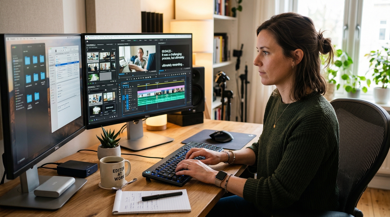Typing captions manually