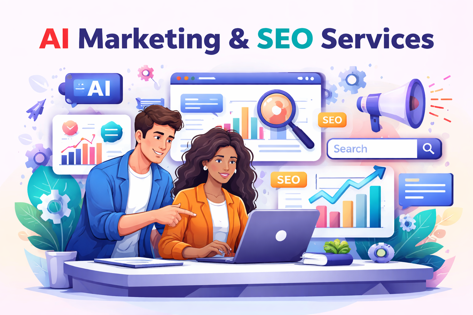 Provide AI marketing and SEO services