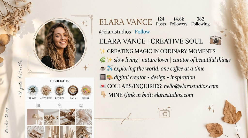 Key characteristics of great Instagram bio ideas