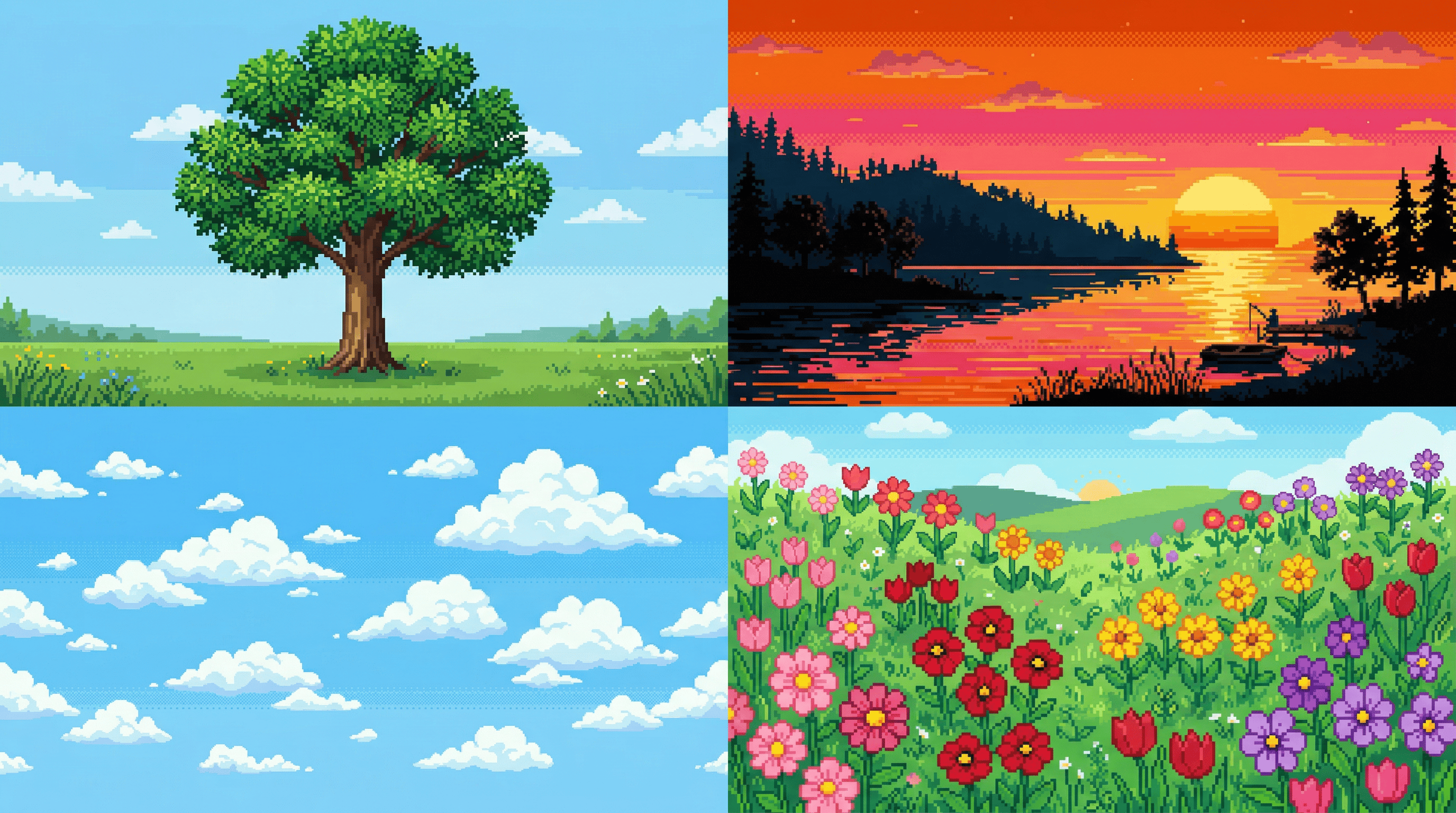 Flower pixel art