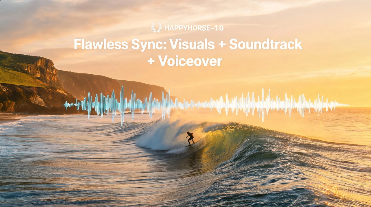 Unified Transformer architecture for synced audio and video.