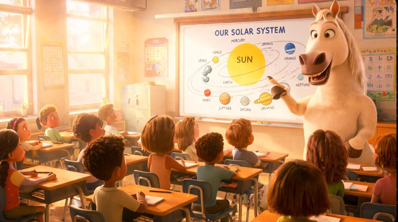 Educational explainer video generated by AI