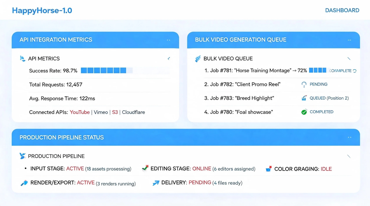 Automated AI video production for bulk content.