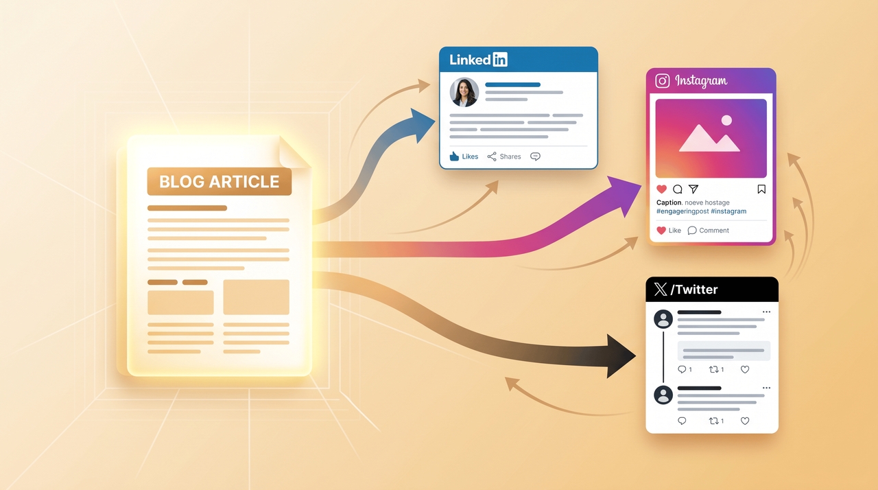 Blog post → Social media posts