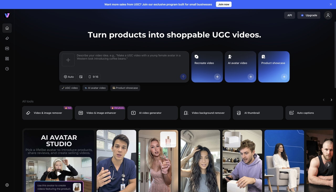 Vmake AI — Best for E-commerce & Marketing 