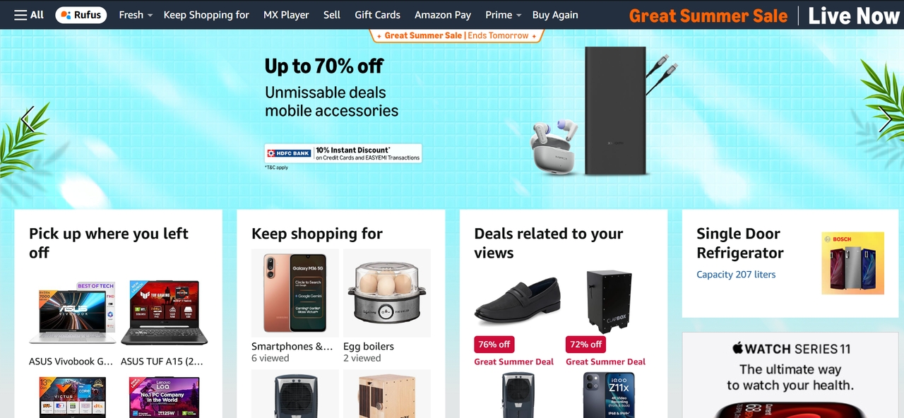 Amazon – Predictive analytics and recommendation engines