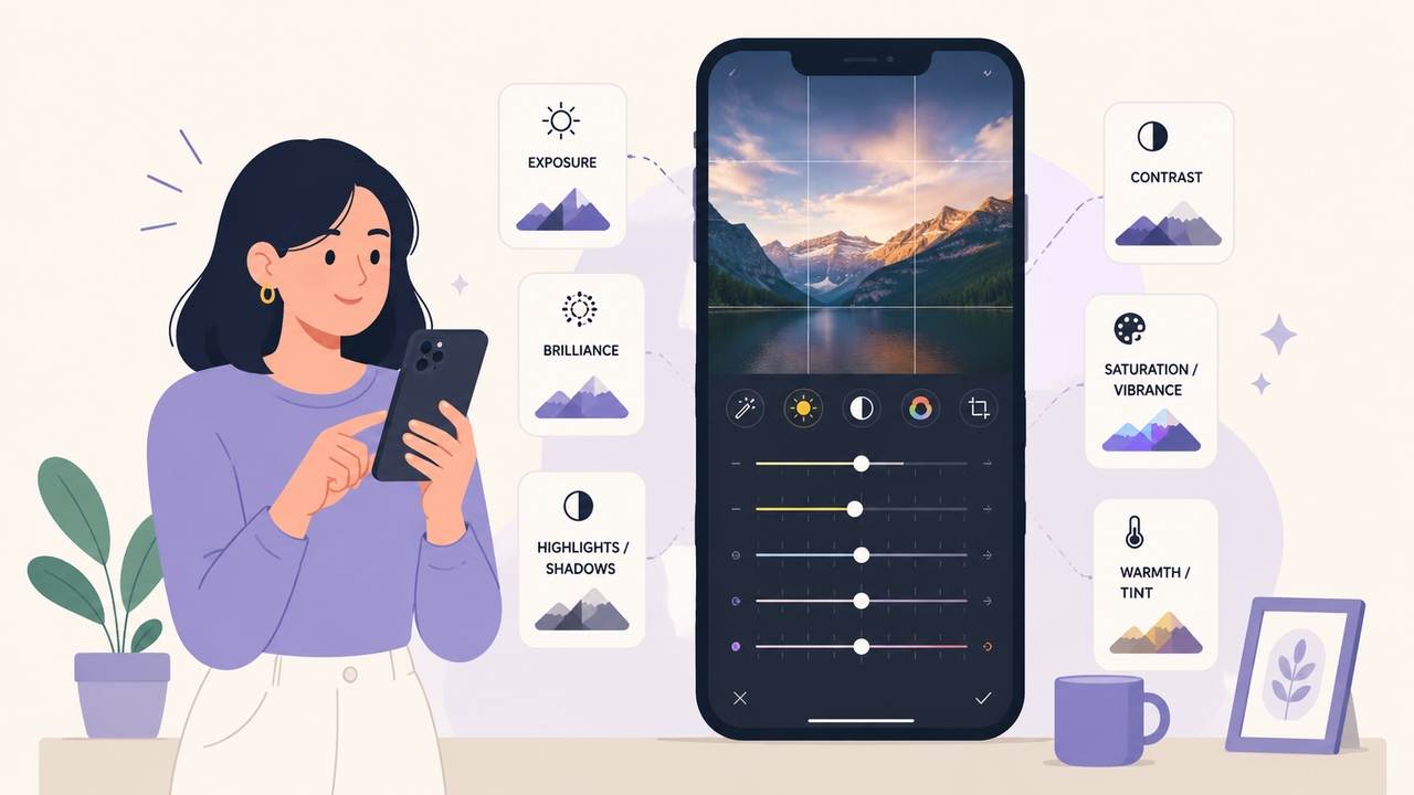 Understanding basic iPhone photo editing tools