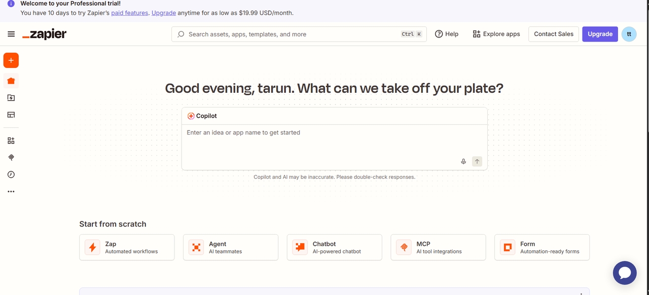 Workflow automation tool for integrations