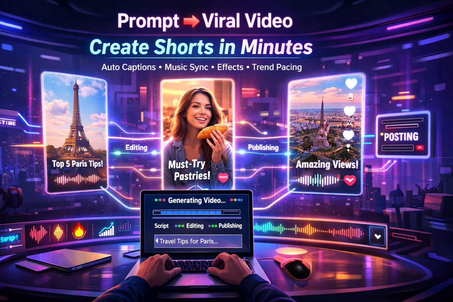 Create videos in minutes