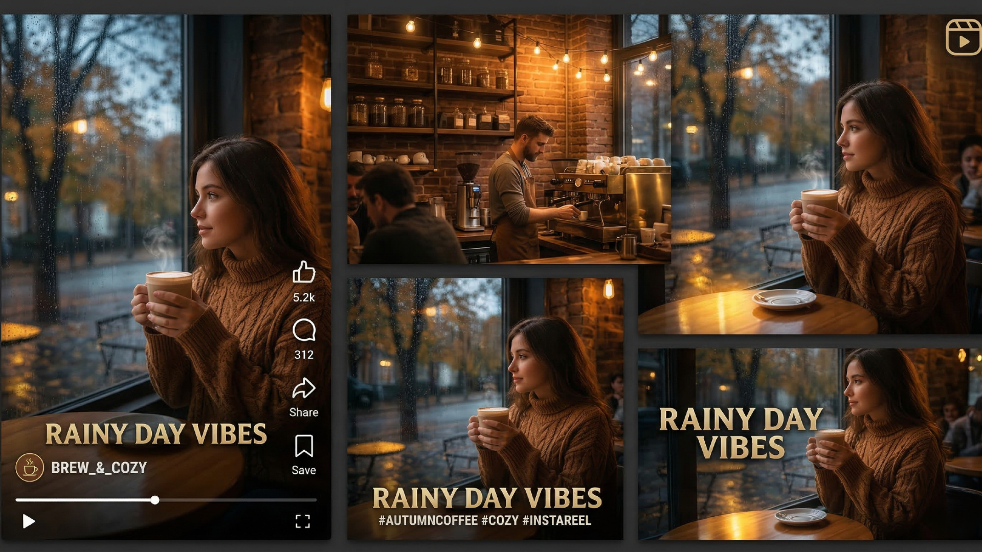 Atmospheric local coffee shop graphic