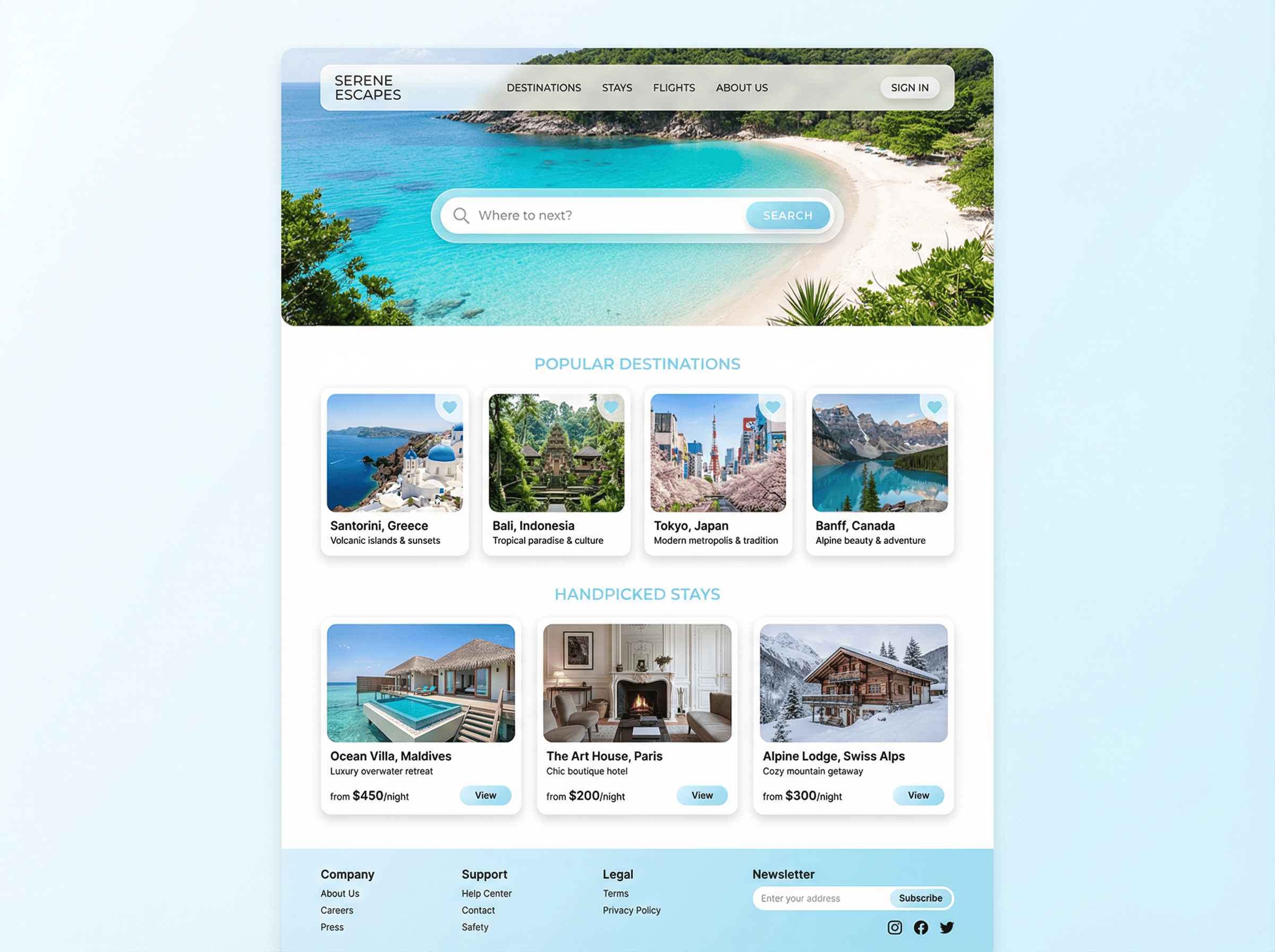 Clear UI product design