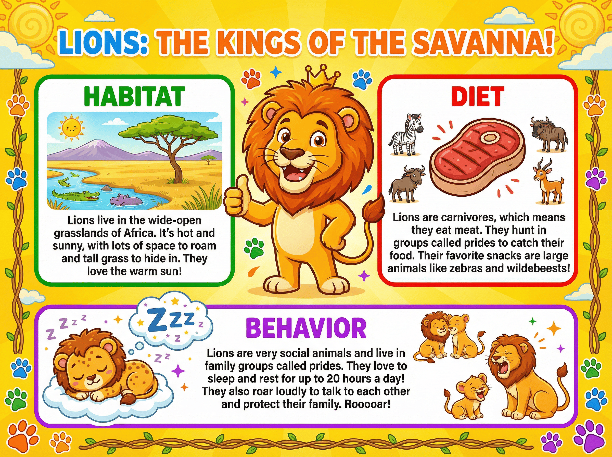 An educational infographic about zoo life