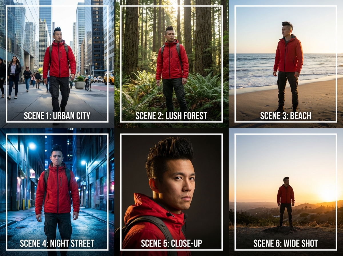Keep character the same in different shots