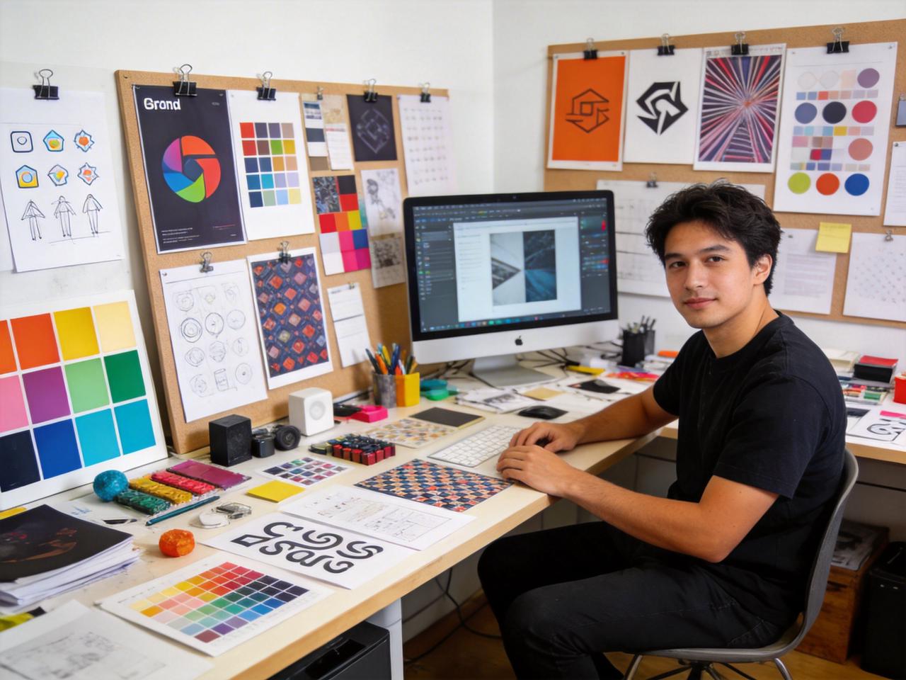 Search and create branding elements on Framia Pro