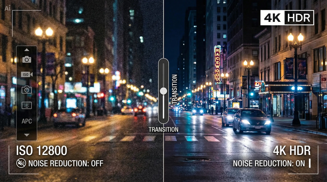 Low-light and night footage enhancement