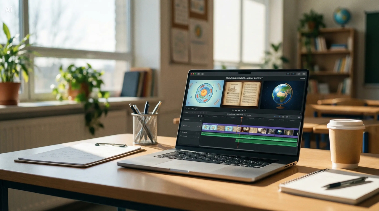 Educational and explainer video montage