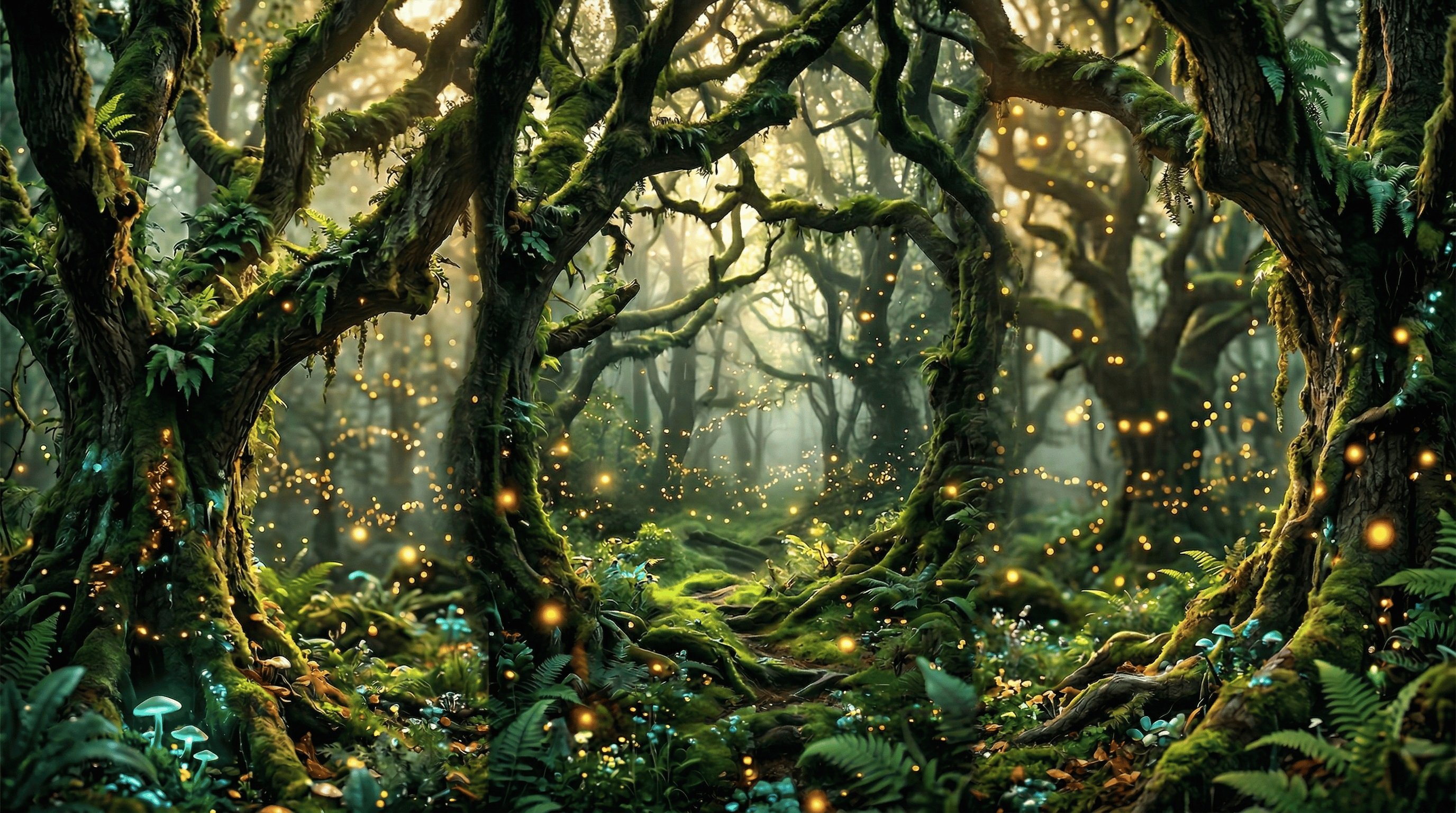 Change the setting to a magical forest using Framia Pro