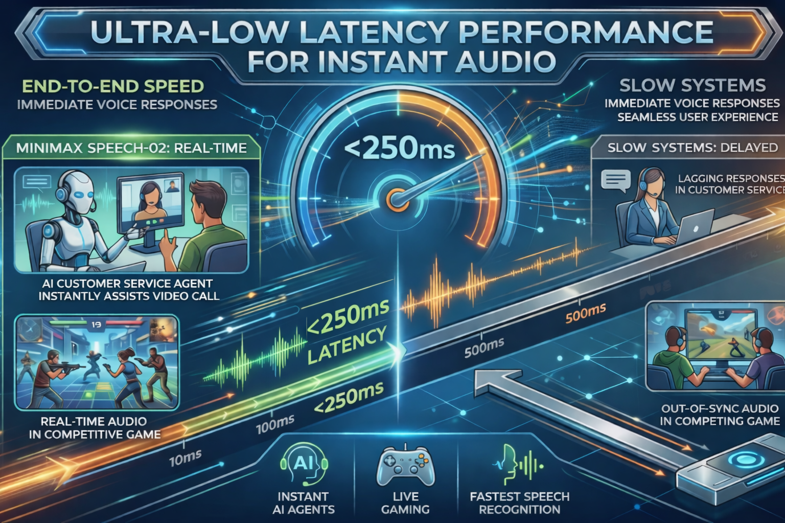 Ultra-low latency performance for instant audio
