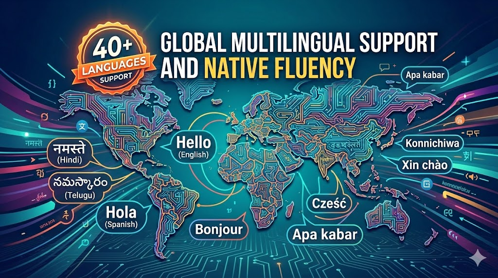 Global multilingual support and native fluency