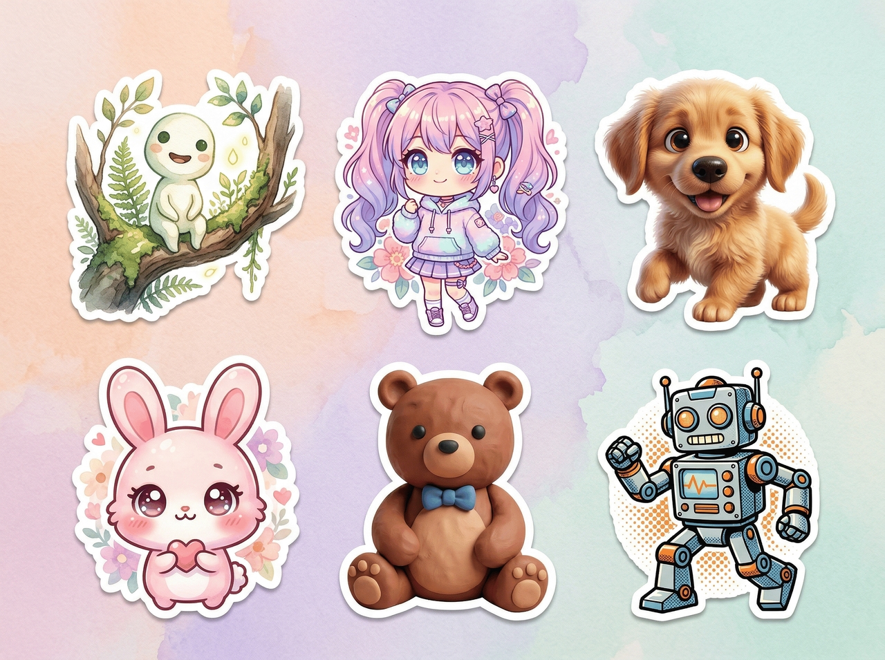 Try out any trending sticker style