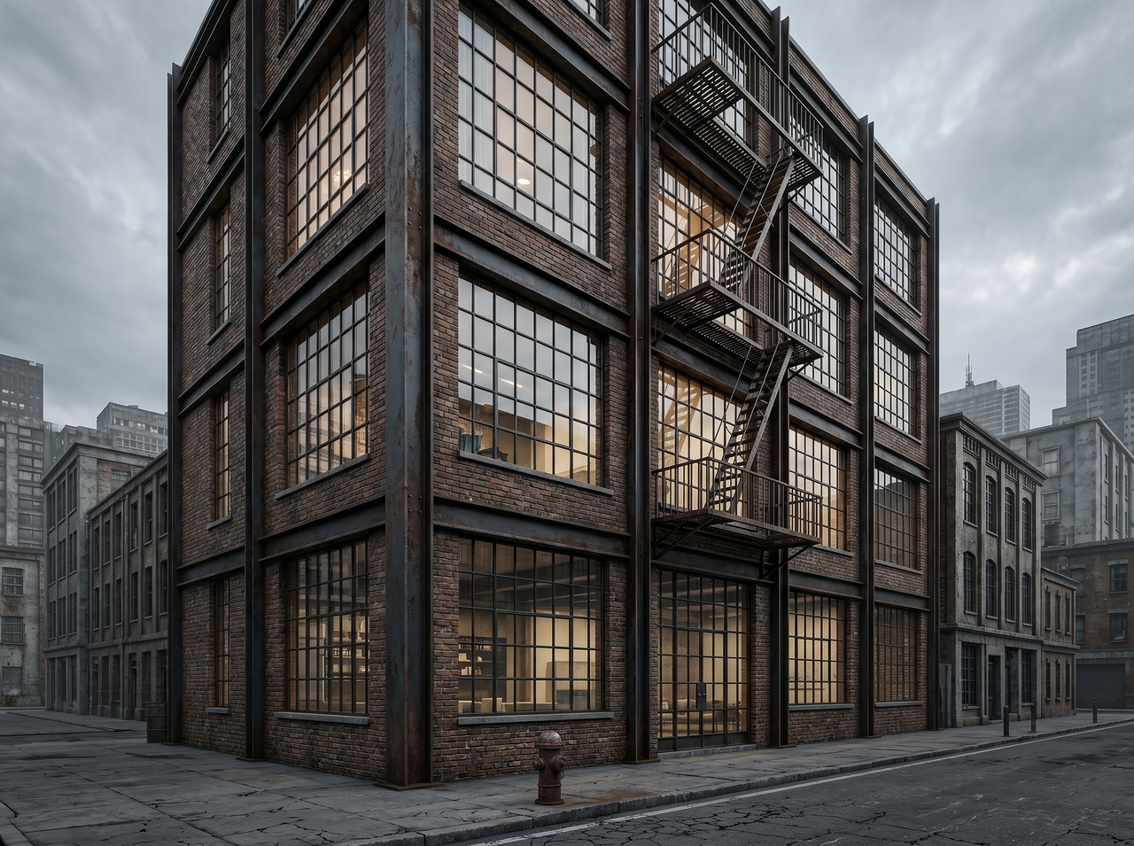 Industrial loft apartment building