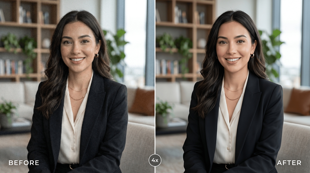 Advanced AI upscaling for 4× resolution boost