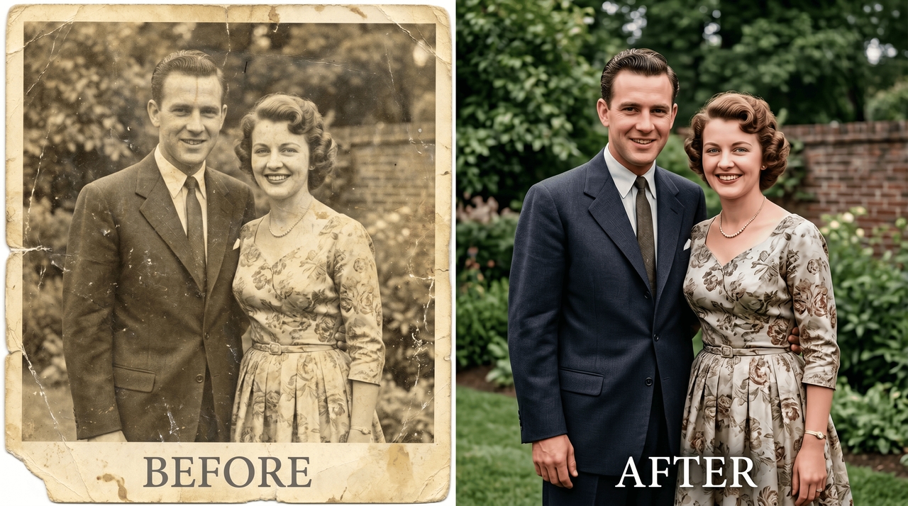 Old & scanned photo restoration