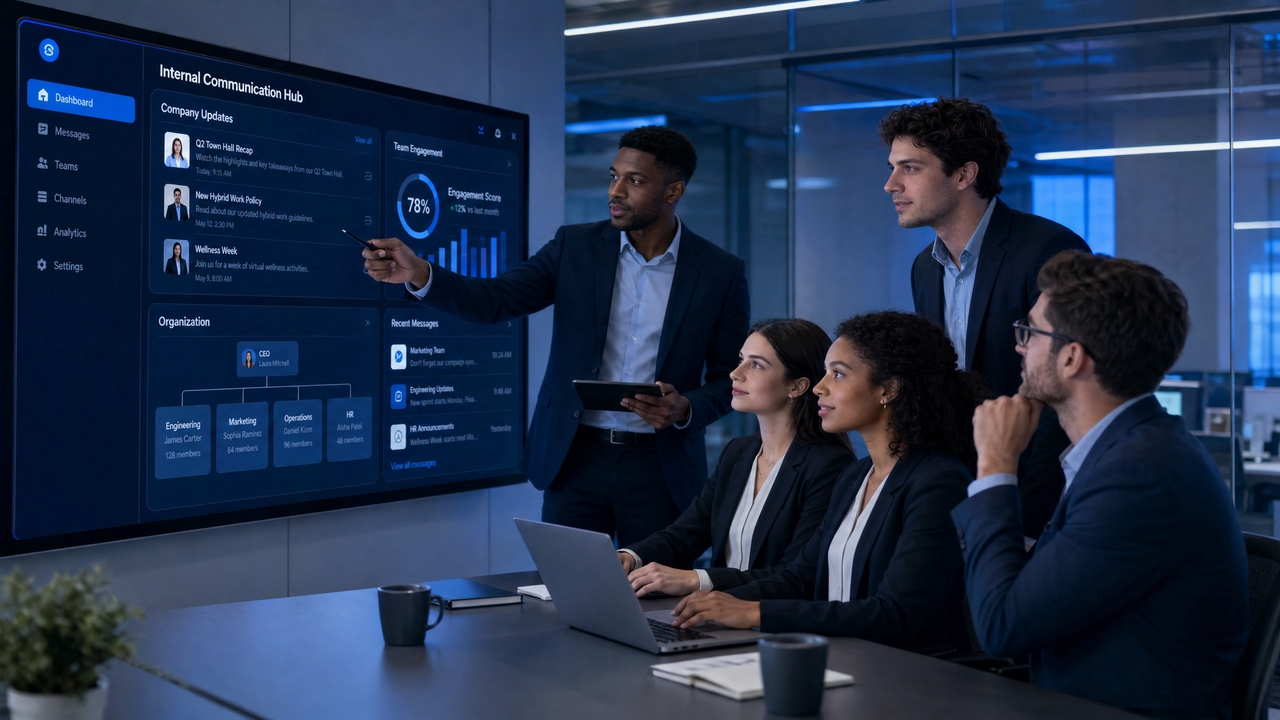 Corporate internal communication management teams