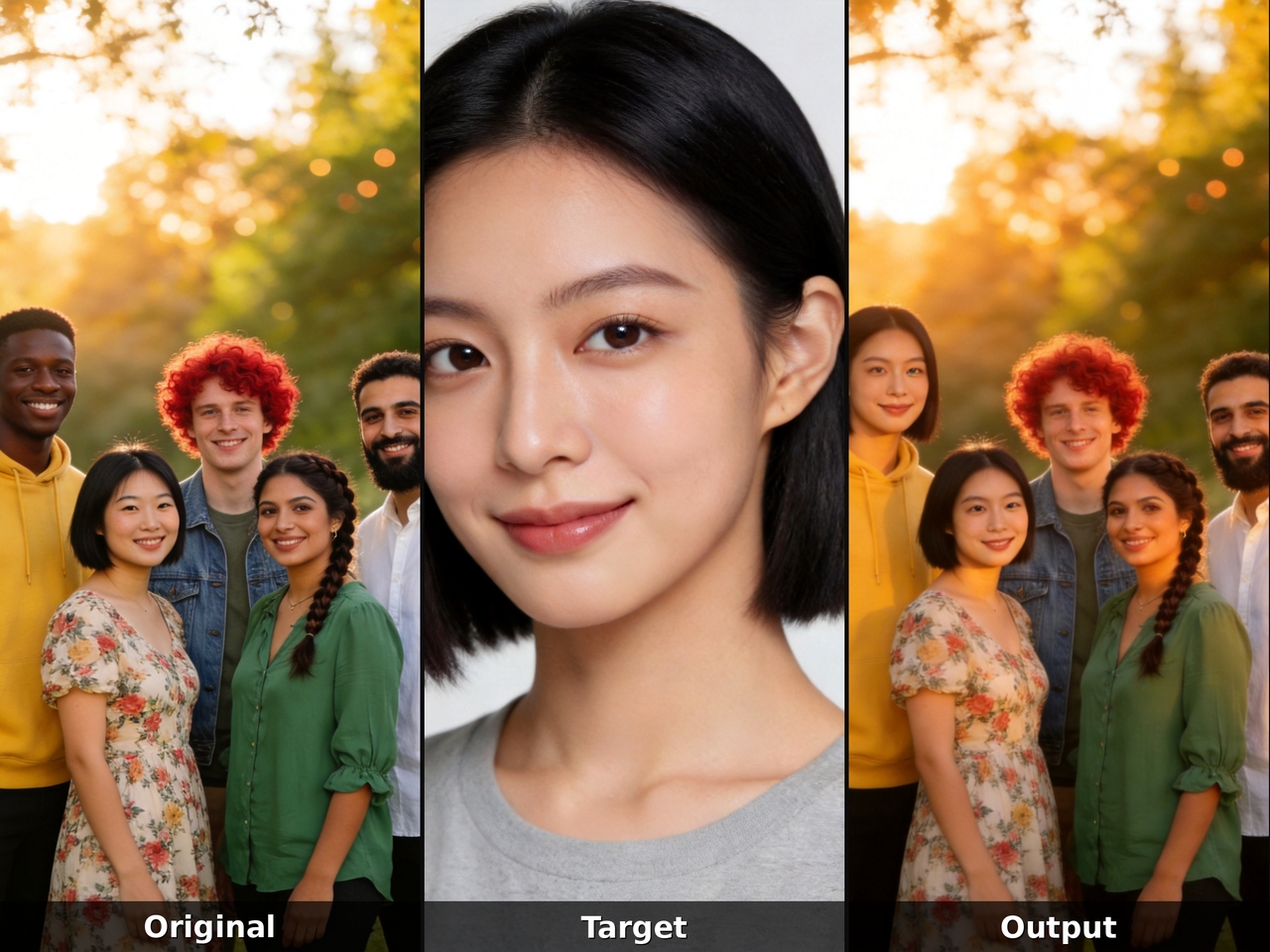 Apply swaps in group images or scenes