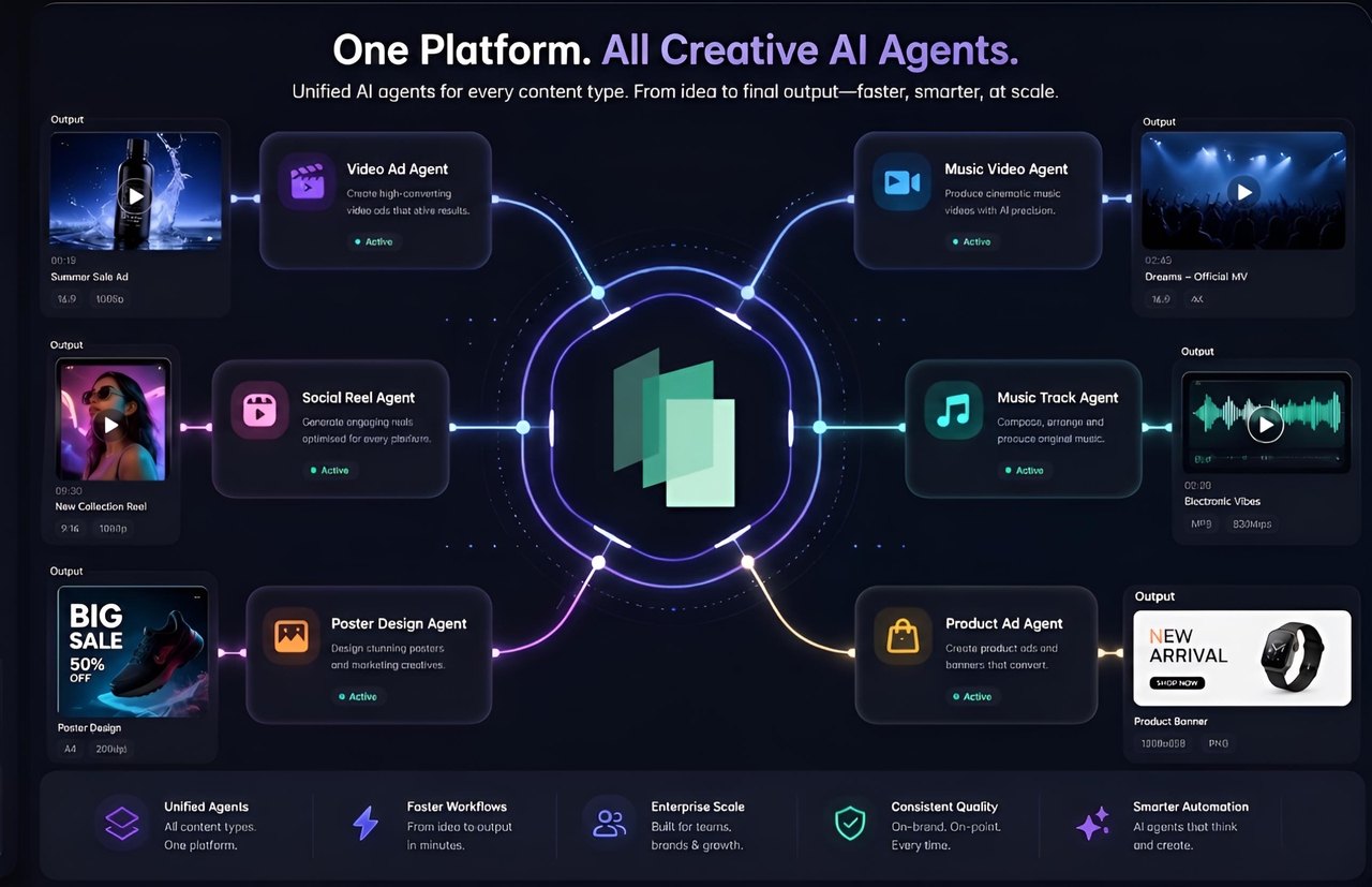 Unified AI agents for all content types
