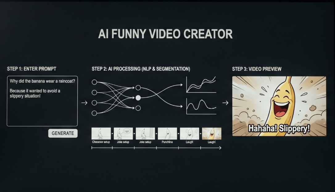 Text-to-funny video generation