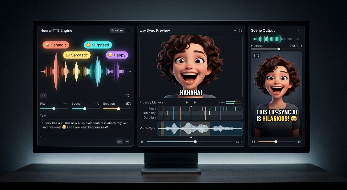 AI voiceovers & comedy dialogue