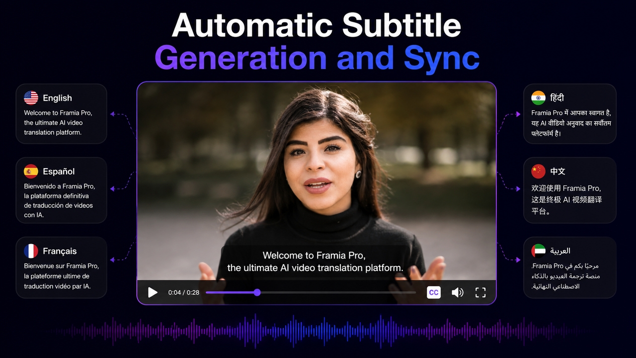 Automatic subtitle generation and sync