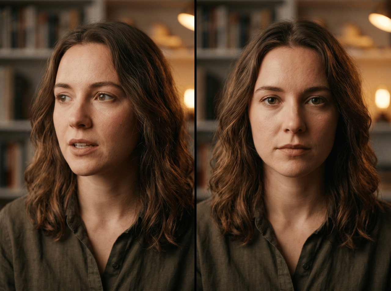 Correct eye direction in talking videos
