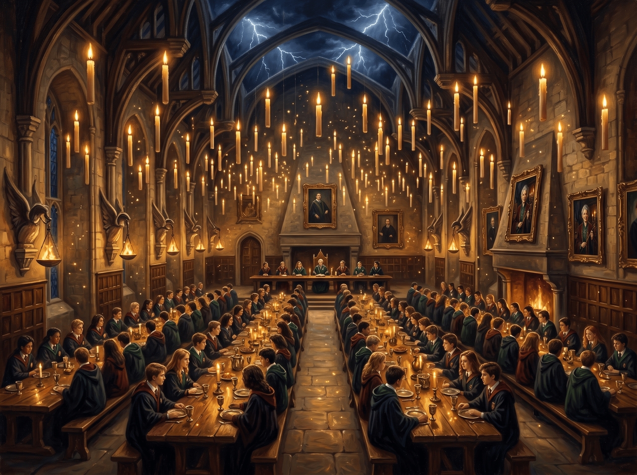Floating candle hall scenes
