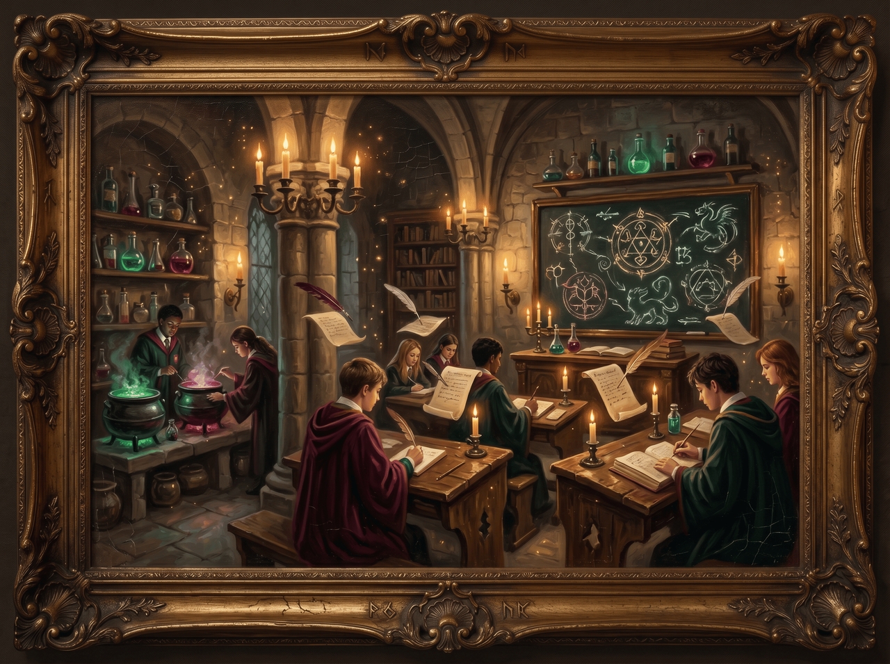 Fantasy classroom scenes