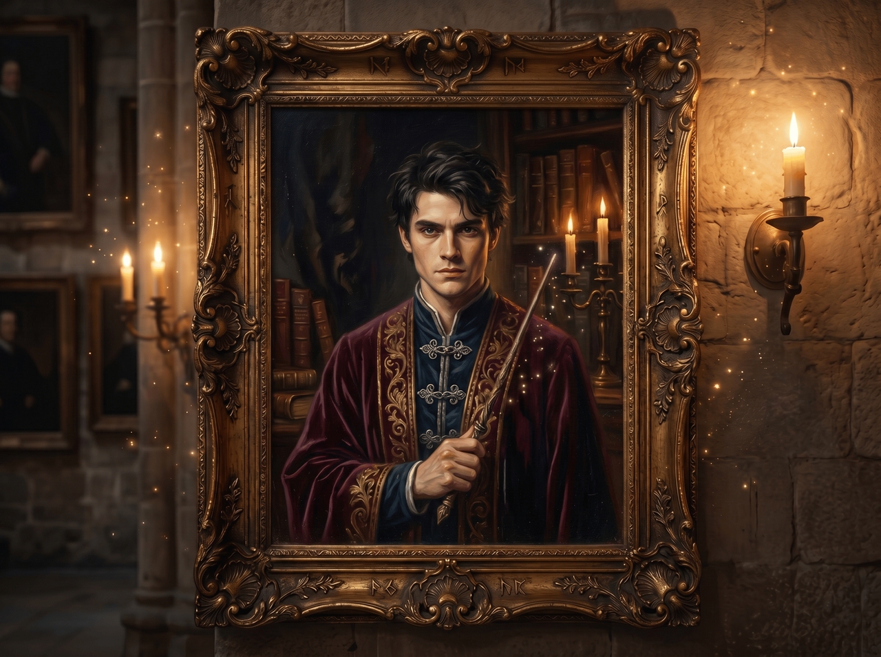 Generate wizard portraits from text prompts 